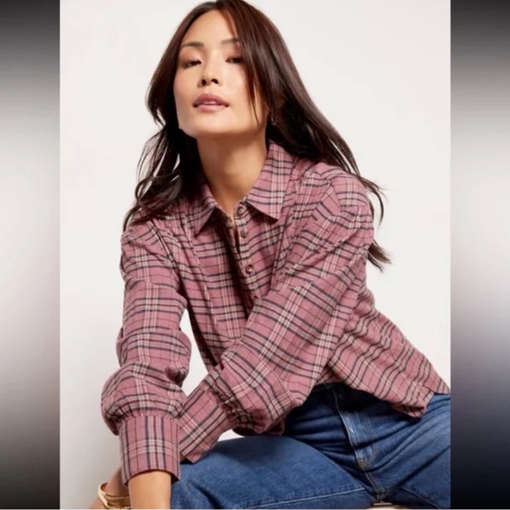 Faherty Women Olli Button Neck Plaid Shirt
Mountain View Plaid
Large
Cabin Core